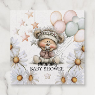 Teddys Fantasievoll Baby Shower Geschenkanhänger