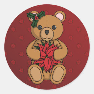 Teddys Geschenkaufkleber Runder Aufkleber