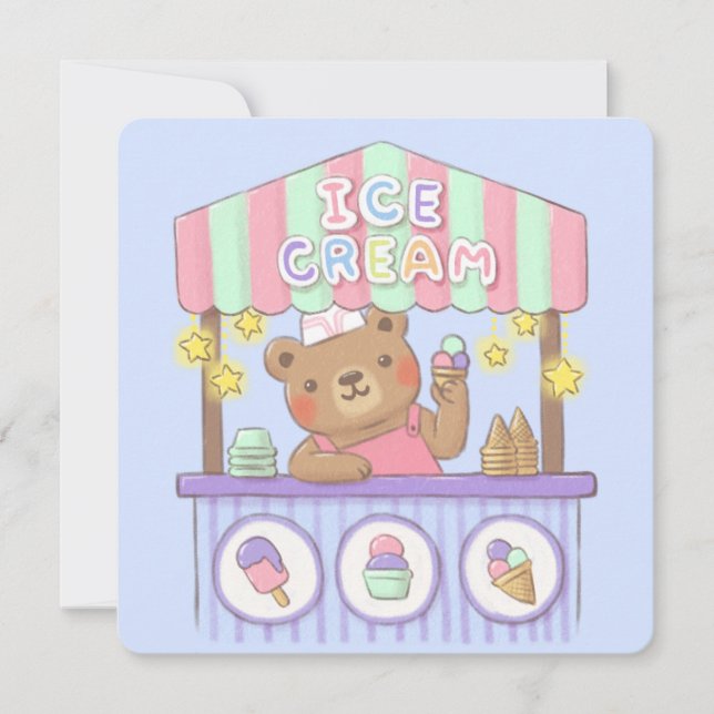 Teddy's Ice Cream Parlor Karte (Vorderseite)