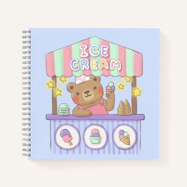 Teddy's Ice Cream Parlor Notizbuch (Vorderseite)