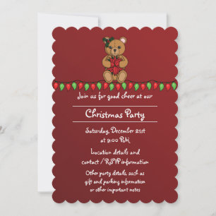 Teddys Party Einladung