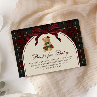 Teddys Weihnachts-Baby-Shower-Bücher für Baby Begleitkarte