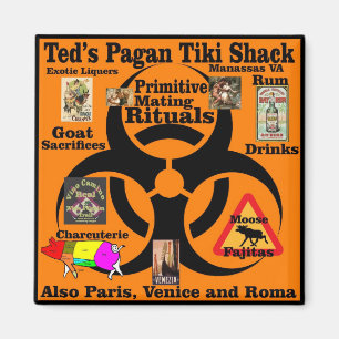 Ted's Pagan Tiki Shack primitive Paarungsrituale Magnet