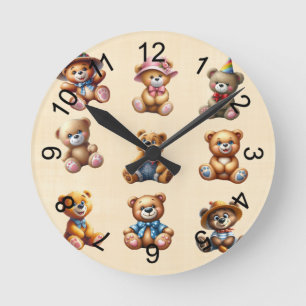 Teds Runde Wanduhr