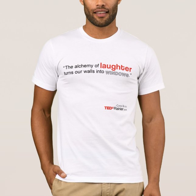 TEDx der weiße T - Shirt regnerischerer Männer - (Vorderseite)