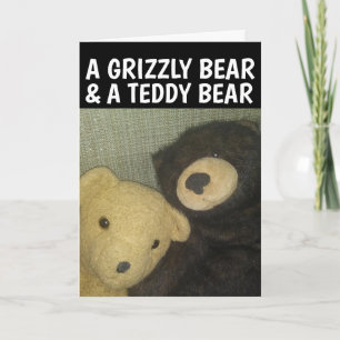 TEDY BEAR & GRIZZLY ROMANTIC LIEBE GREETCARD KARTE