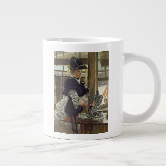 Tee| 1872 (Öl auf Holz) Jumbo-Tasse (Rechts)