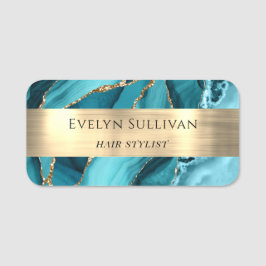 Tee Agate Gold Foil Name Tag Namensschild