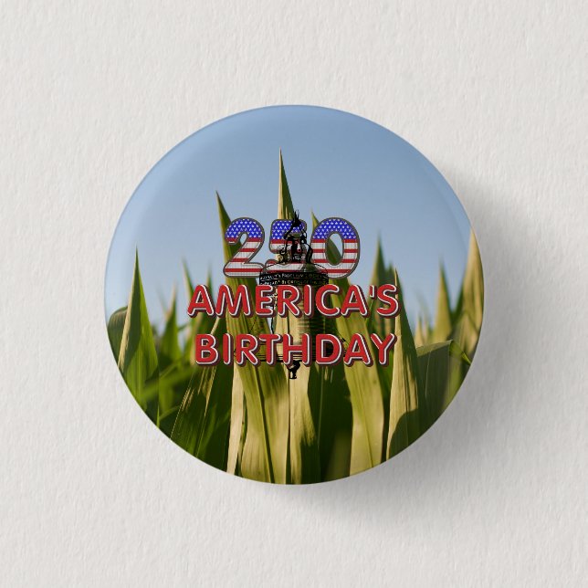 TEE Amerikas 250. Geburtstagsmagnete Button (Vorderseite)