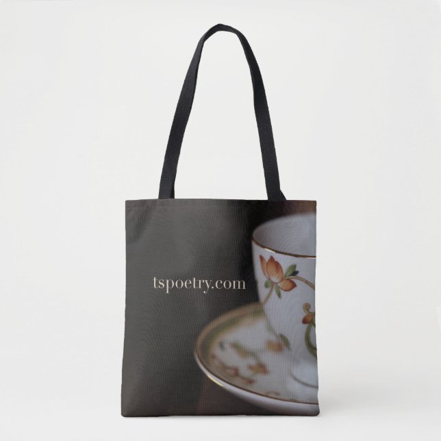 Tee auf Schokoladen-Tasche - tspoetry.com (Vorderseite)