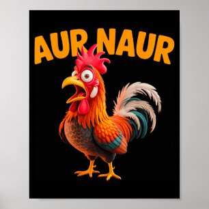 Tee Aur Naur Hühner-Meme Poster