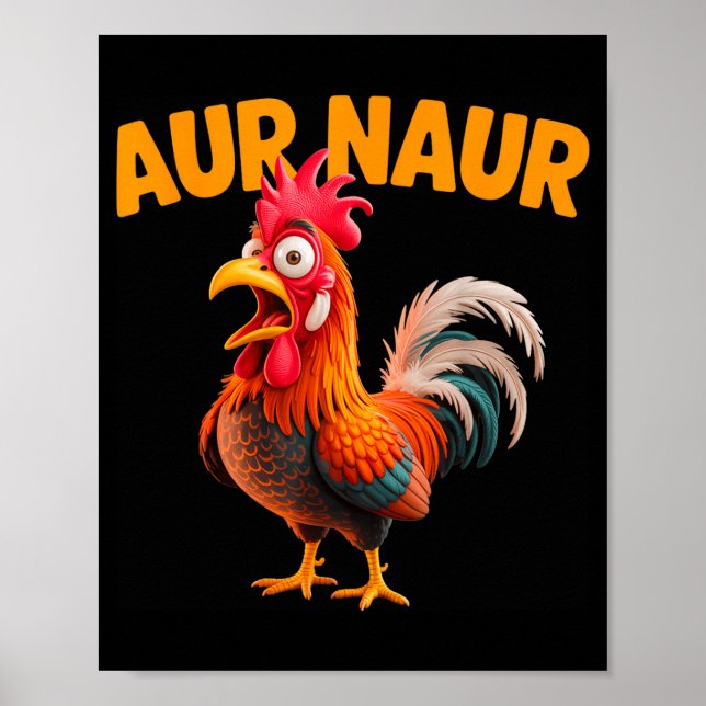 Tee Aur Naur Hühner-Meme Poster (Vorne)