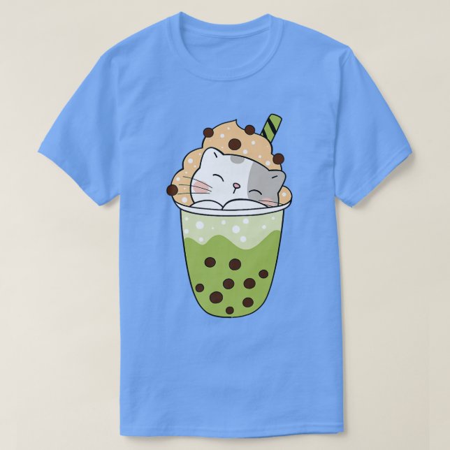 Tee aus Boba Buba mit Katzenleder (Design vorne)