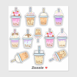 Tee aus leckerem Kaffee mit Bobba Aufkleber