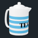 Tee aus Porzellan - Blue Hoops<br><div class="desc">Ich habe es verlassen, damit Sie entweder den Text ändern, ihn ganz abnehmen oder wie er ist verlassen.</div>