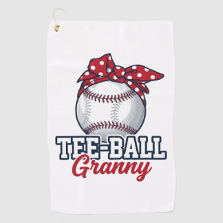 Tee Ball Oma Baseball-Schleife Vintage-Shirt_1 Golfhandtuch