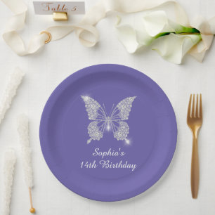 Tee B'day, Diamant Butterfly Name Age, Periwinkle Pappteller