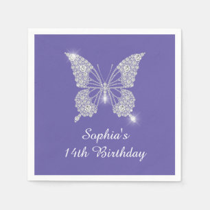 Tee B'day, Diamant Butterfly Name Age, Periwinkle Serviette