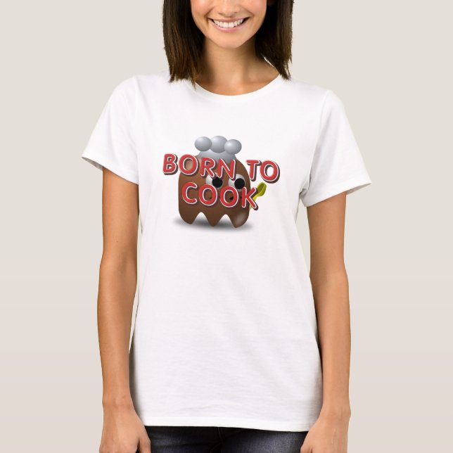 TEE Born to Cook Damen T-Shirts (Vorderseite)