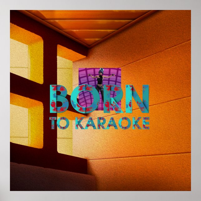 TEE Born to Karaoke Poster (Vorne)