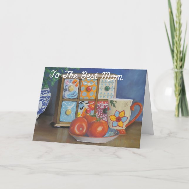 Tee-Box für Mütter Karte (Vorderseite)