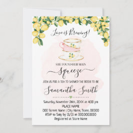 Tee Brautparty Lemons Pink Sommereinladung Feiertagskarte