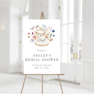 Tee Bridal Shower Schild