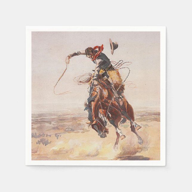 TEE Cowboy-Leben Serviette (Vorderseite)