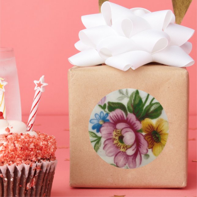 Tee Cup Floral Bouquet Aufkleber (Party)