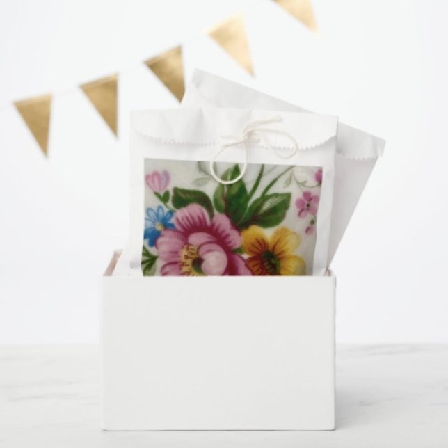 Tee Cup Floral Bouquet Gefallen Tasche Geschenktütchen (Favor Bag Dimensions: 5.75”x8” sold in sets of 50. 
)