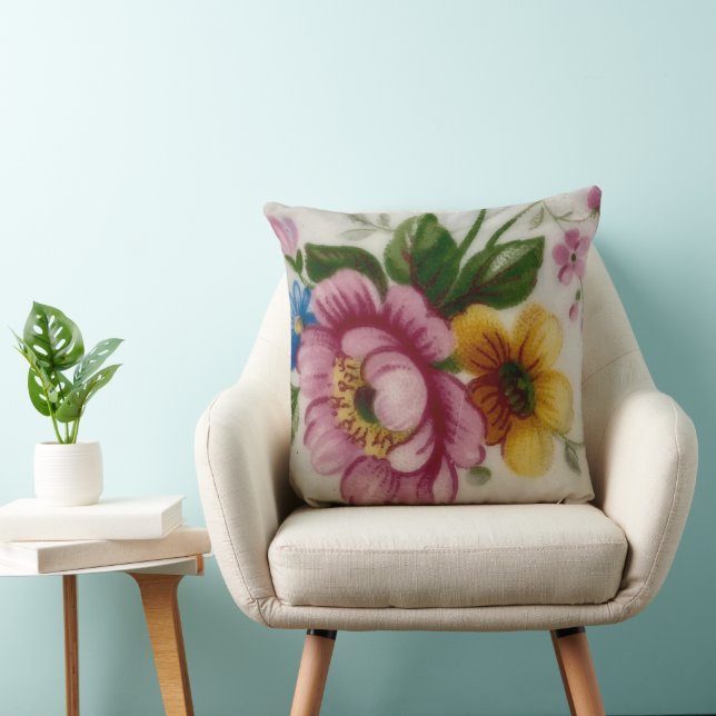 Tee Cup Floral Bouquet Kissen (Stuhl )