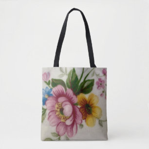Tee Cup Floral Bouquet Tote Tasche