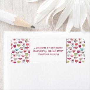 Tee Cups Moderne Vintage Rücksendeadresse