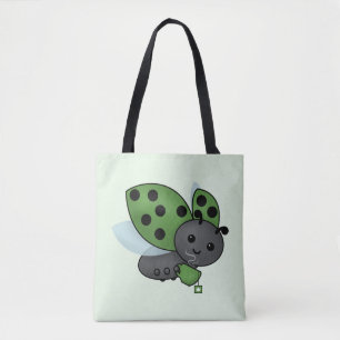 Tee Drinking Ladybug Tote Bag