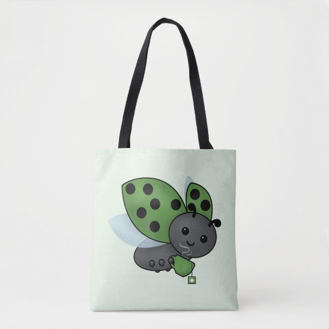 Tee Drinking Ladybug Tote Bag (Vorderseite)