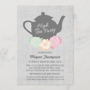 Tee-Einladung zum High Tea Einladung