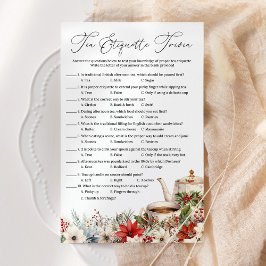 Tee-Etikette-Quiz-Weihnachts-Teeparty-Spiel