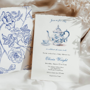 Tee für die Mama Babydusche Tea-Party Einladung