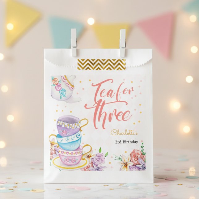 Tee für drei, dritter Tee zum Geburtstag Geschenktütchen (Von Creator hochgeladen)