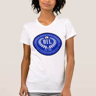 Tee für Frauen - blaues Logo