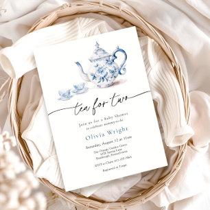 Tee für zwei Babydusche Tea Party Einladung