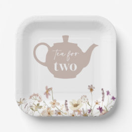 Tee für zwei Blüten Pappteller