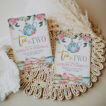 Tee für zwei florale 2. Geburtstag