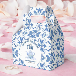Tee für Zwei – Florale 2. Geburtstagsfeier Geschenkschachtel