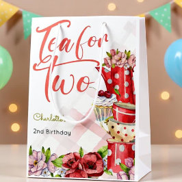 Tee für zwei Jahre, Teeblume Geburtstag Mittlere Geschenktüte