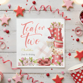 Tee für zwei Jahre, Teeblume Geburtstag Serviette