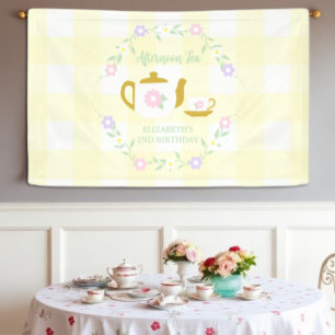 Tee für zwei Mädchen 2. Geburtstag Banner