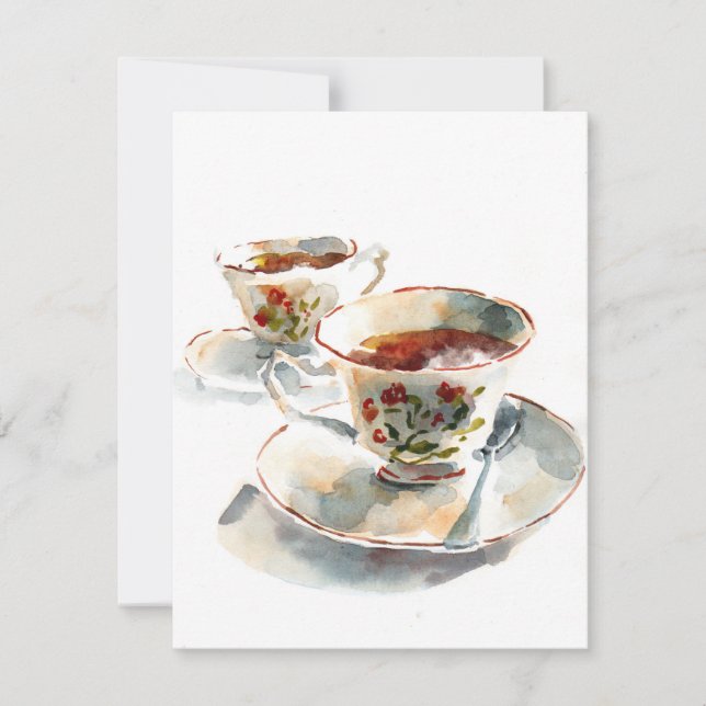 Tee für zwei mitteilungskarte (Vorderseite)