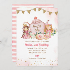 Tee für Zwei Prinzessin Royal Tea Geburtstagsparty Einladung