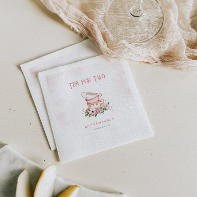 Tee für zwei Teacups Serviette (Von Creator hochgeladen)